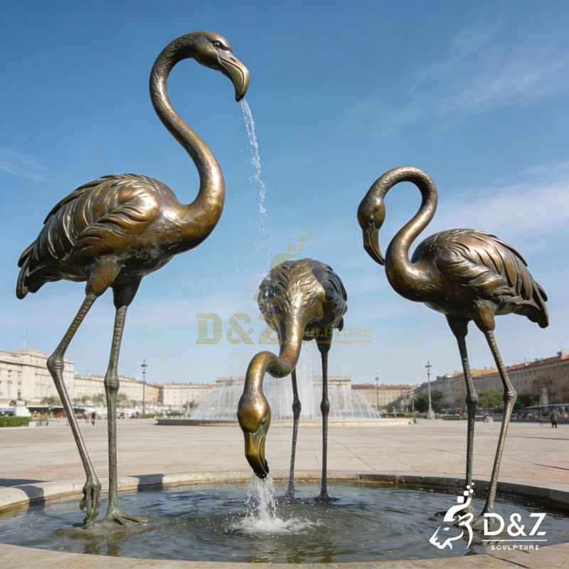 flamingo outdoor water fountain