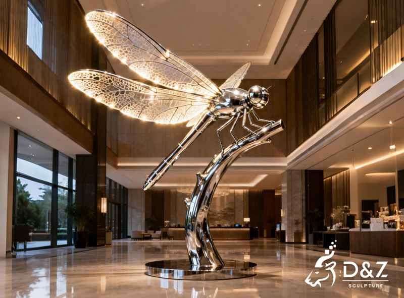 12 Large Metal Dragonfly Sculptures: Art Meets Nature