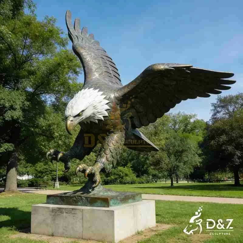 Large Outdoor Bronze American Bald Eagle Statue for Sale DZJ-369