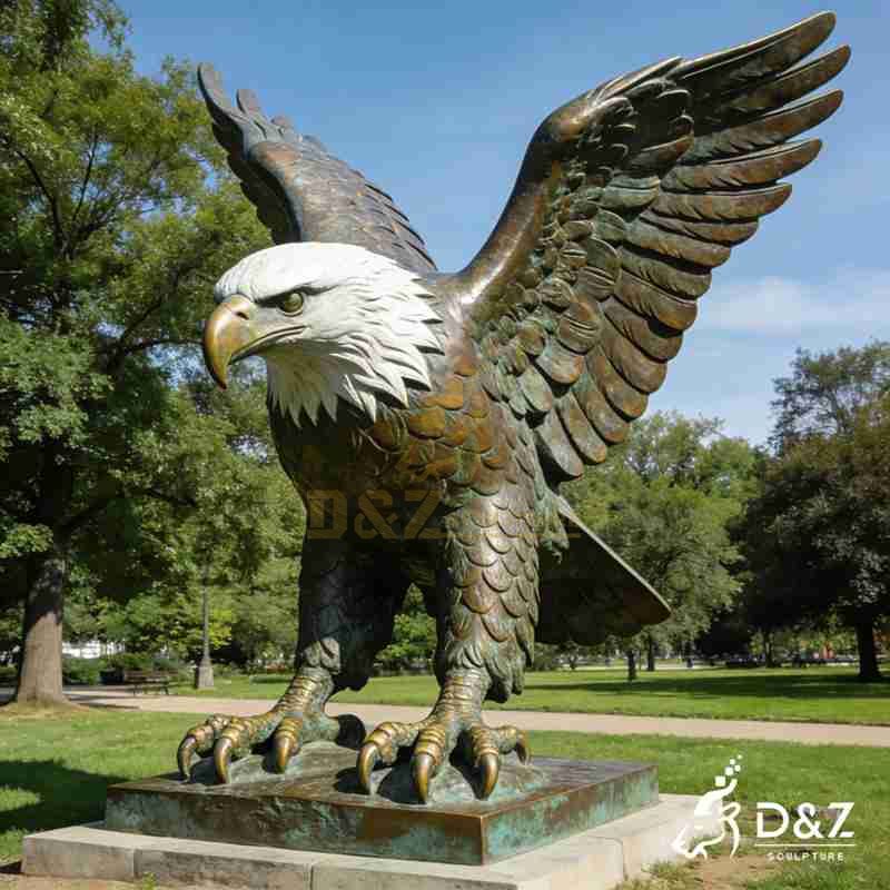 outdoor bald eagle statues
