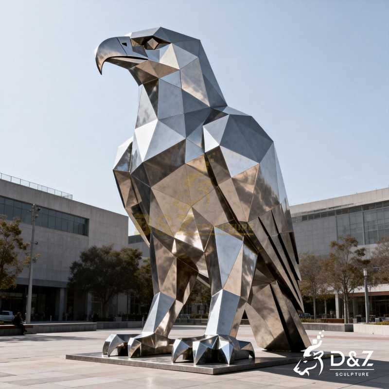 metal eagle sculpture