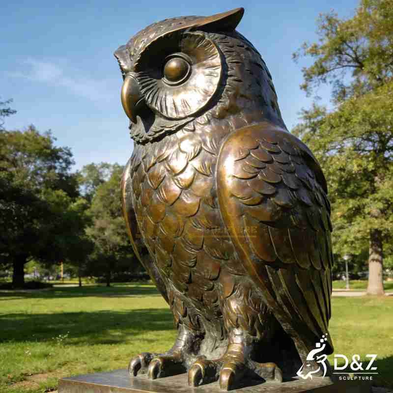 large owl statue