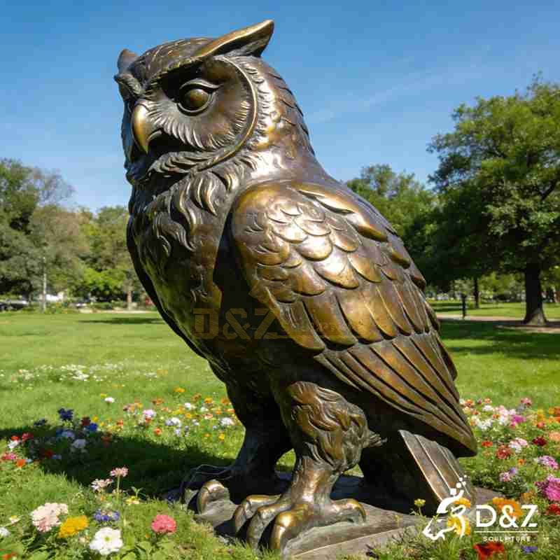 large outdoor owl statue