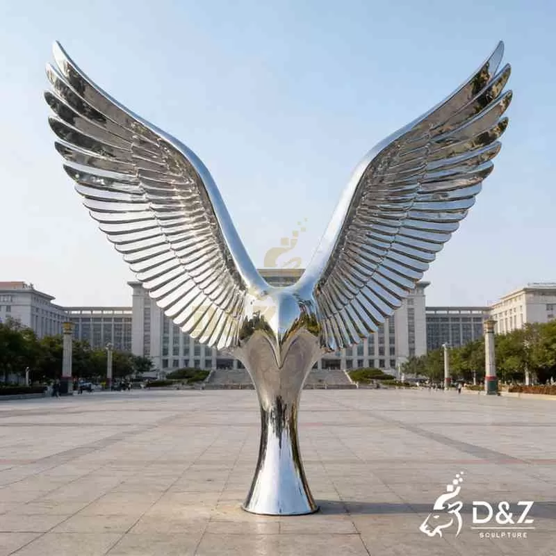 Large Outdoor Metal Abstract Eagle Sculpture for Sale DZJ-374