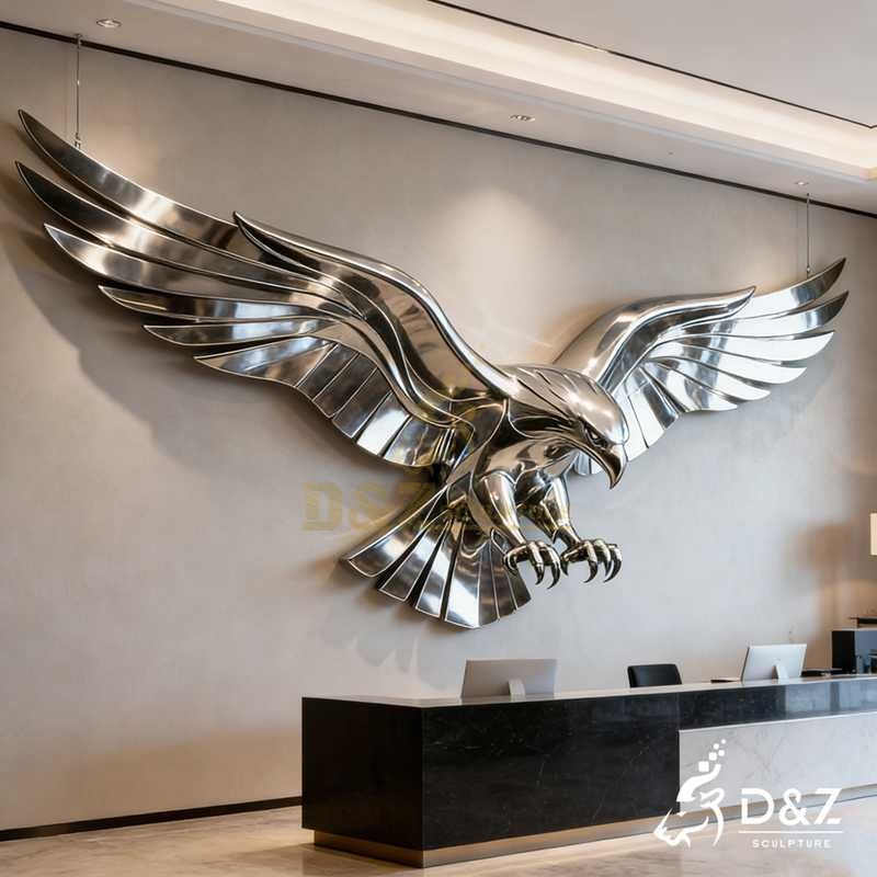 Large Metal Soaring Eagle Wall Sculpture for Sale DZJ-380