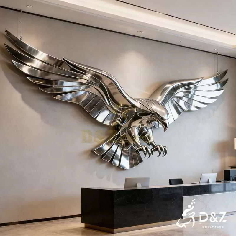 Large Metal Soaring Eagle Wall Sculpture for Sale DZJ-380