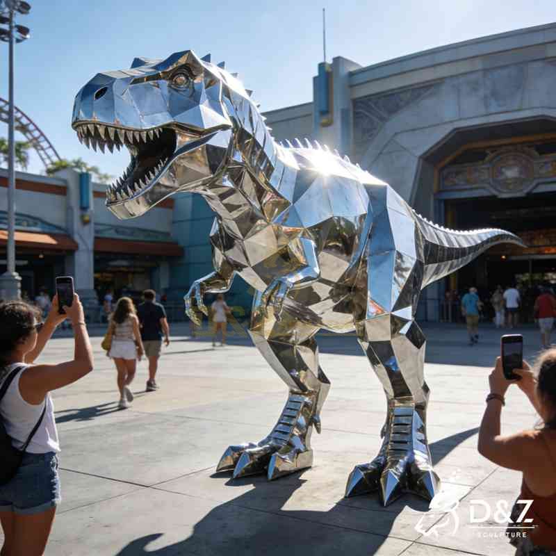 large dinosaur sculpture