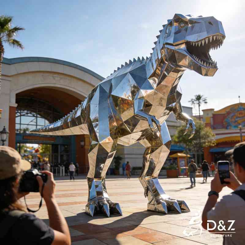 outdoor dinosaur sculpture