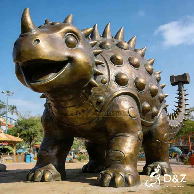 Large Outdoor Bronze Stegosaurus Statue for Garden DZJ-387