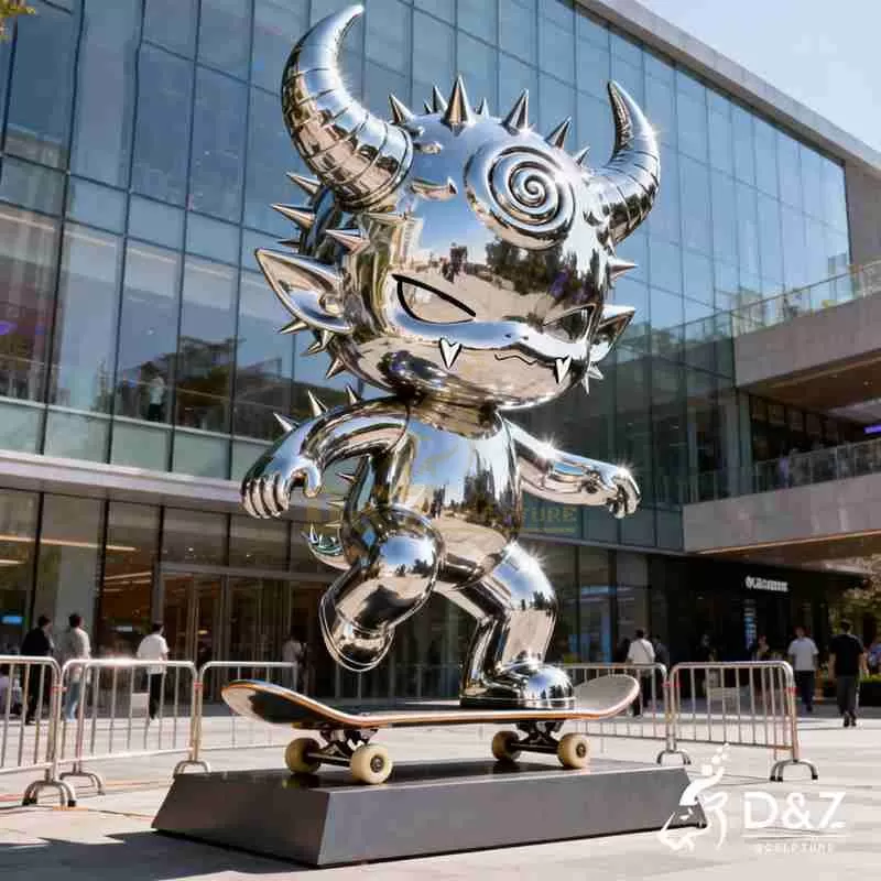 Large Metal Demon Sculpture for Sale | Modern Cartoon Art DZJ-390