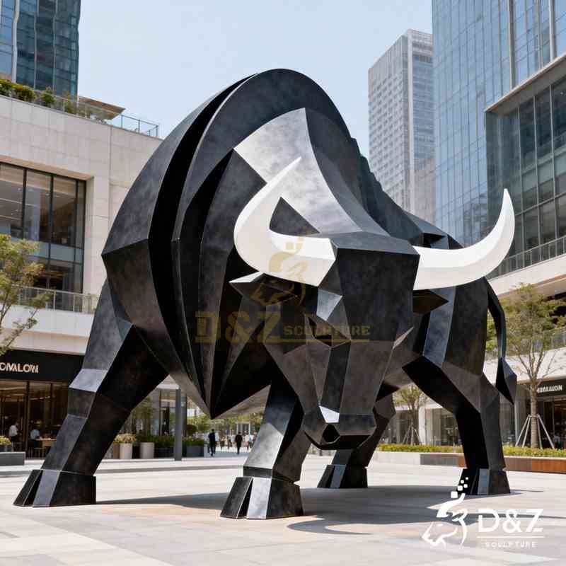 metal bull sculpture