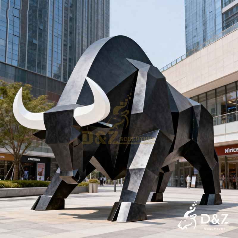 abstract bull sculpture
