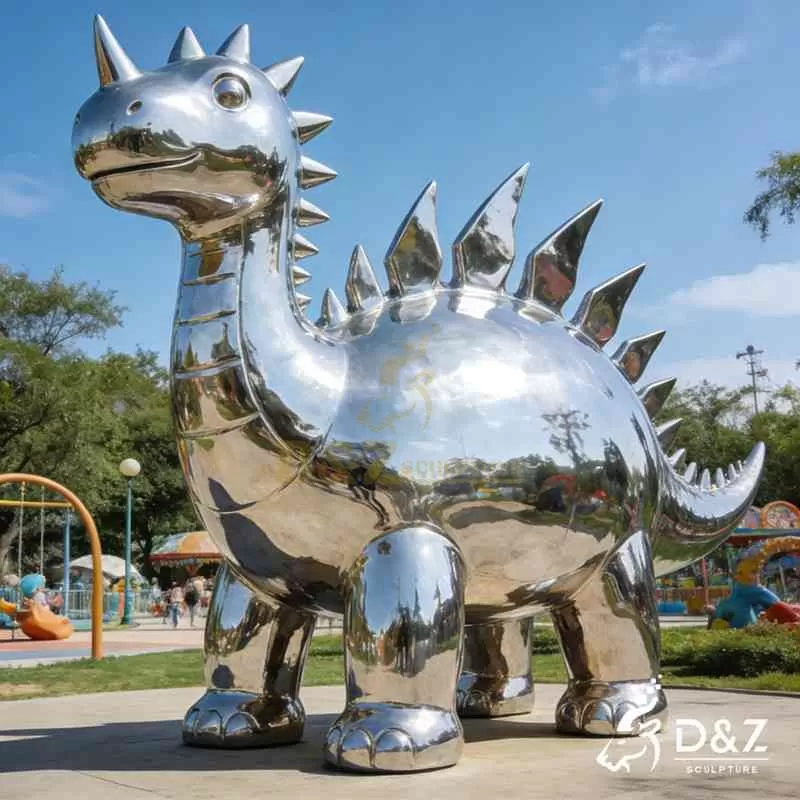 Large Metal Stegosaurus Sculpture | Outdoor Dinosaur Art DZJ-396