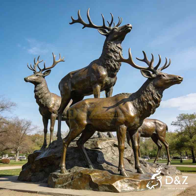 large deer statue