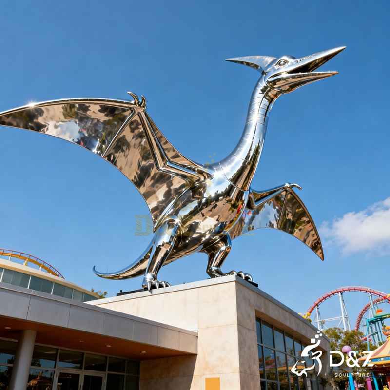 Large Metal Pterodactyl Sculpture for Outdoor DZJ-398