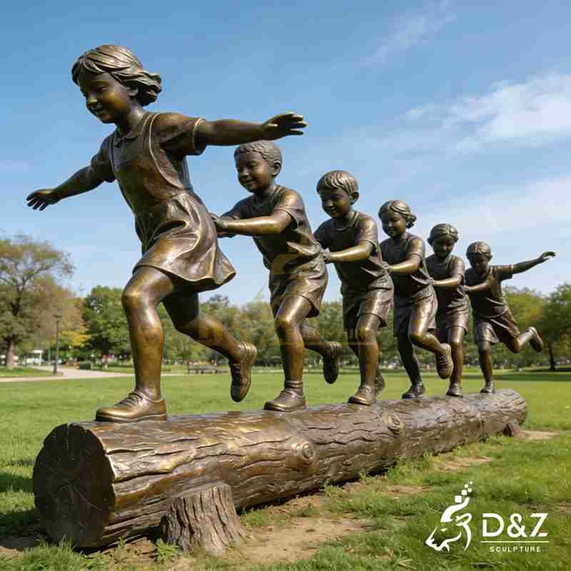 statue of children playing