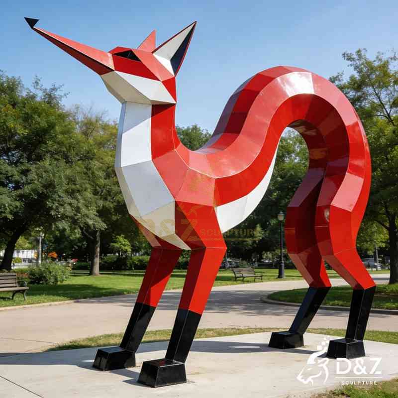 abstract fox sculpture