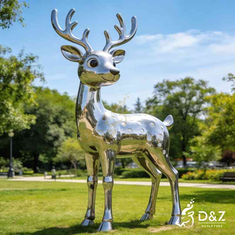 Large Abstract Metal Deer Sculpture for Outdoor DZJ-405