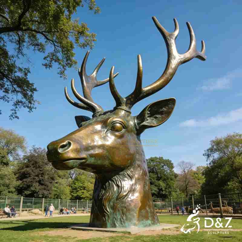 outdoor deer statue