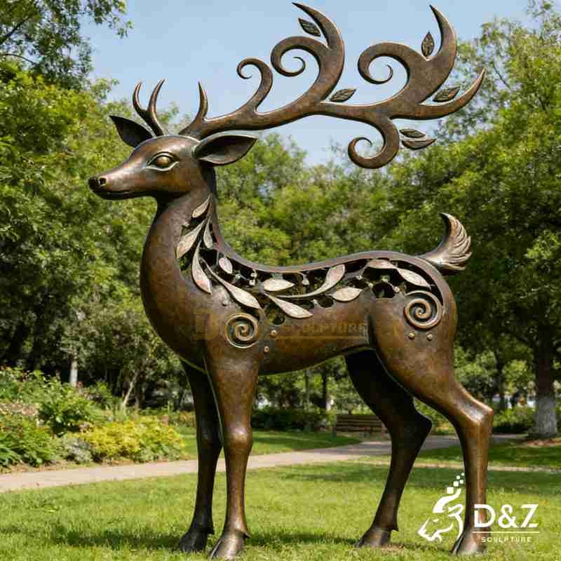 large deer statue