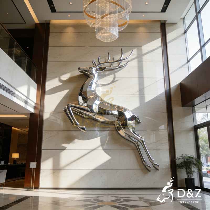 deer sculpture for wall