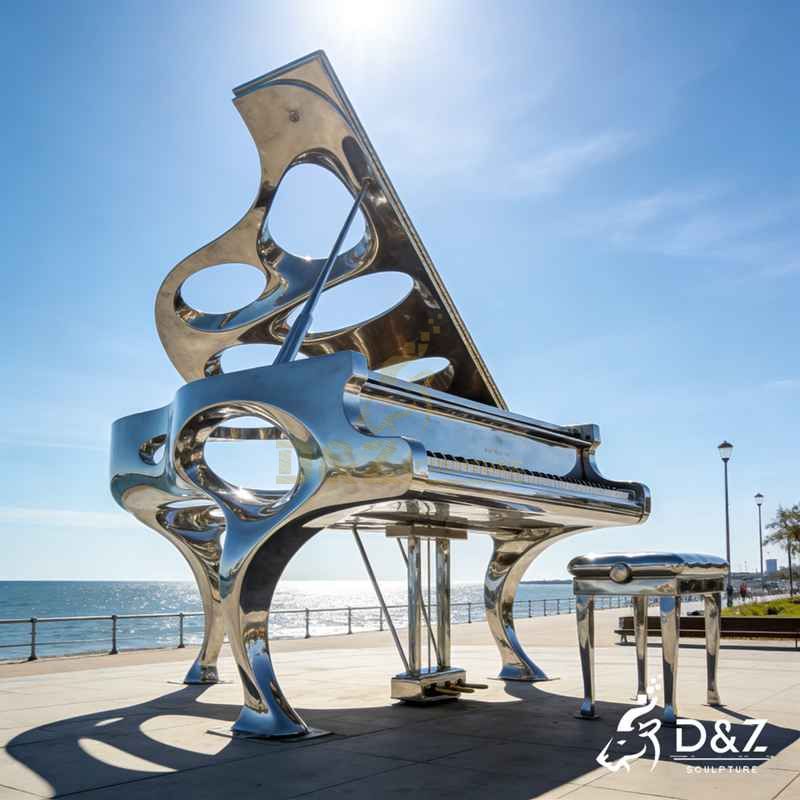 musical piano sculpture