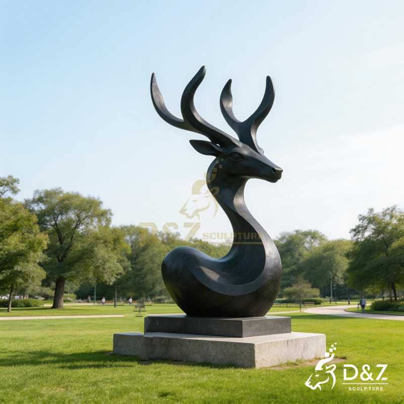 large deer statue