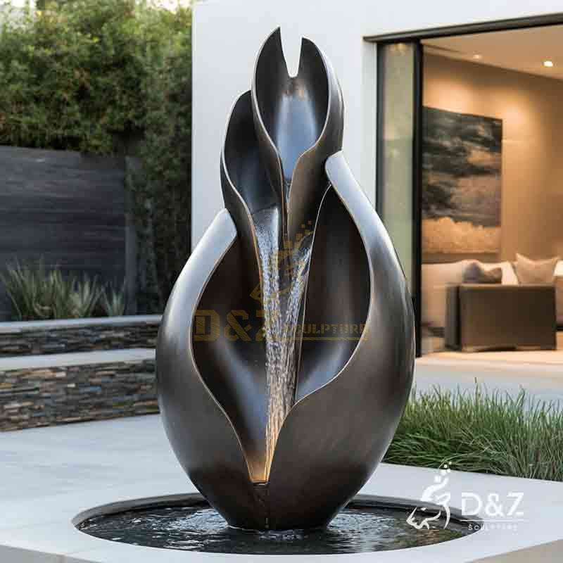 metal fountain sculpture
