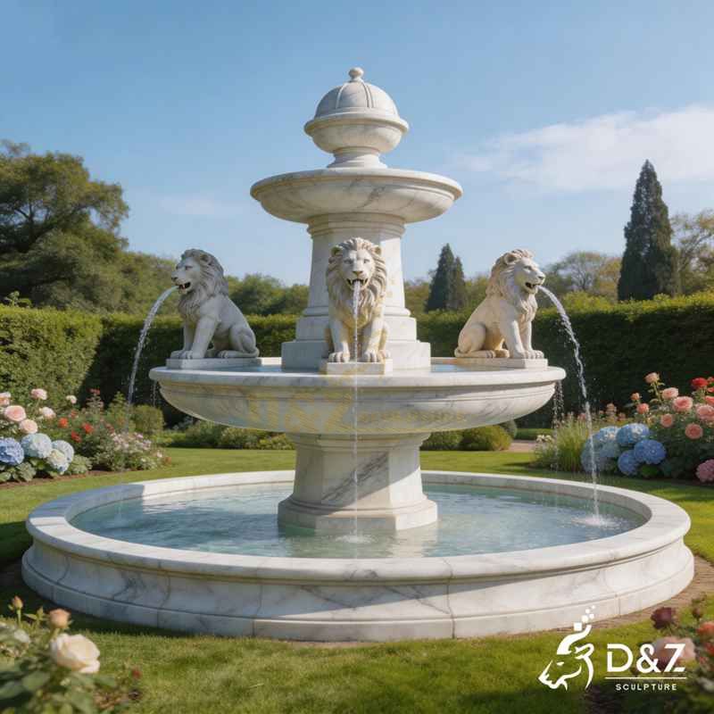 marble tiered fountains