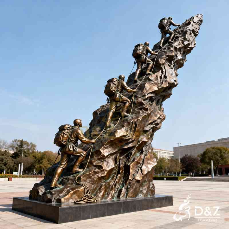 climbing man art sculpture