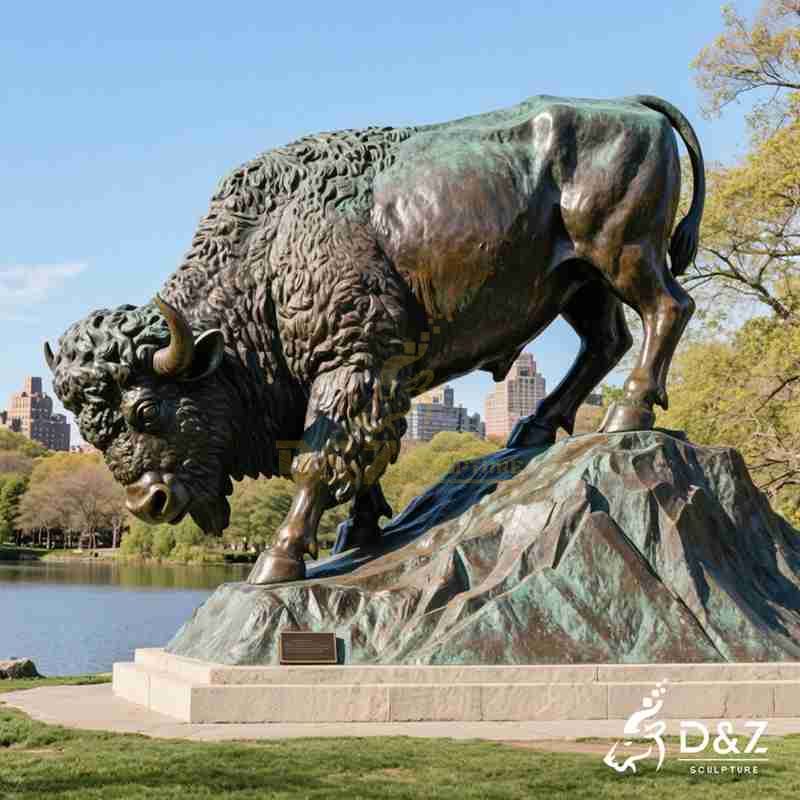 bison garden statue