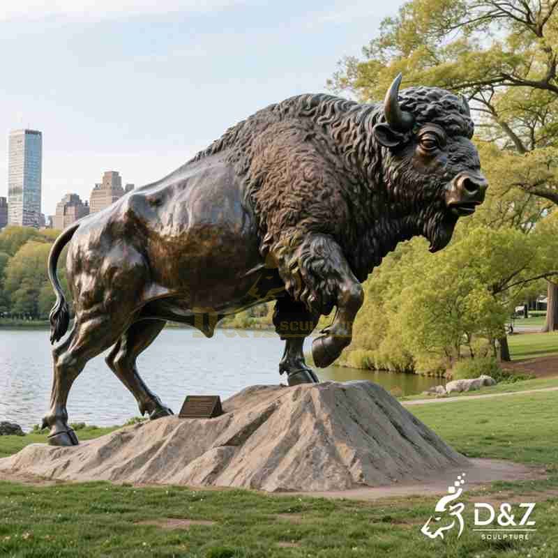 large bison statue