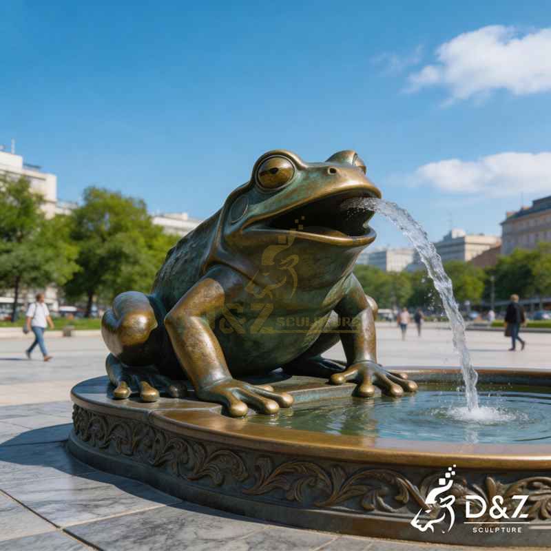 outdoor frog fountain