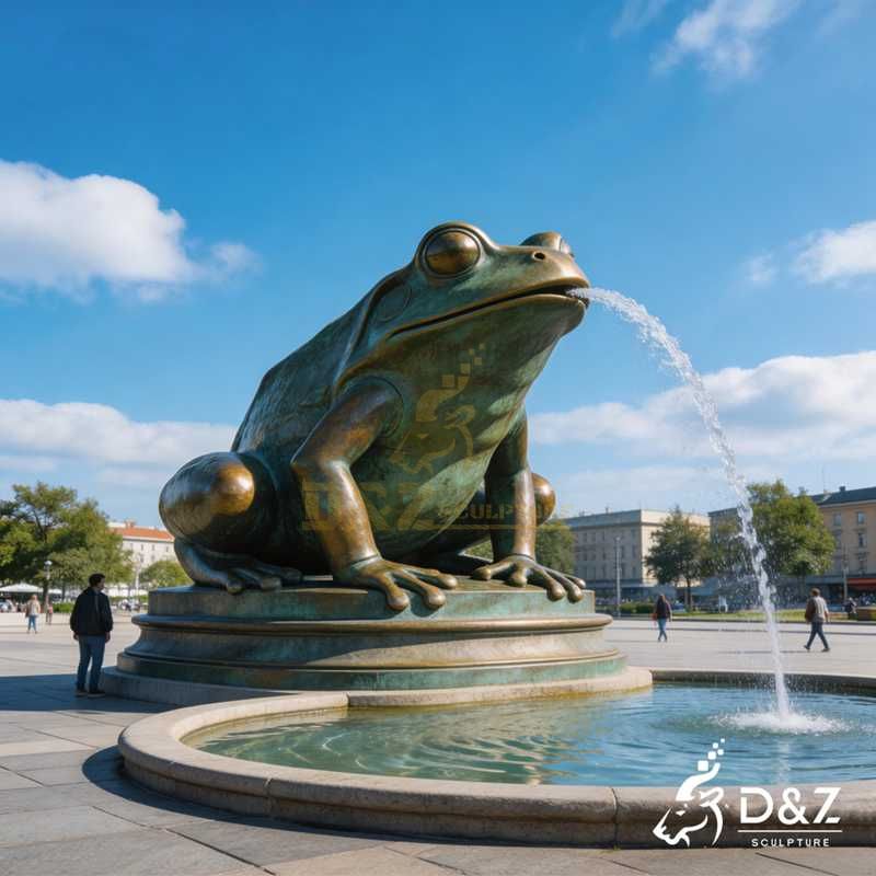 large frog fountain