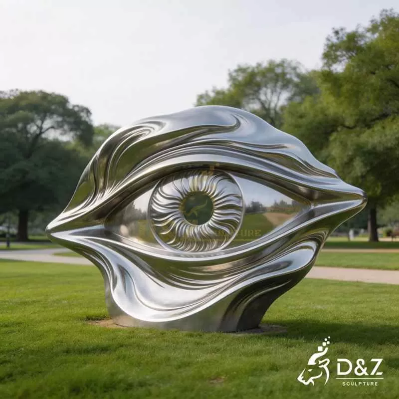 Big Modern Metal Abstract Eye Sculpture for Sale DZJ-429