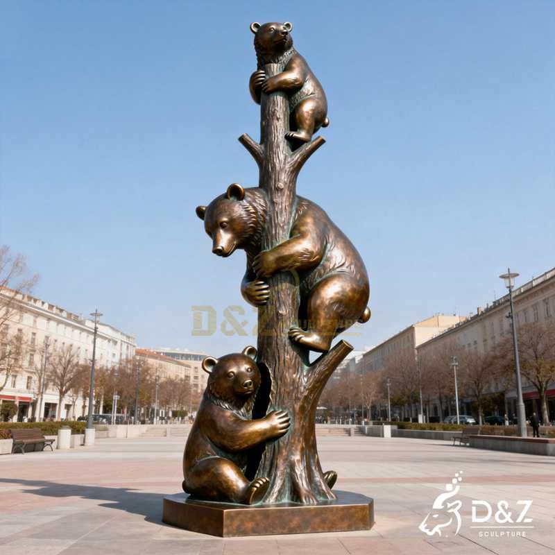 bronze bear statue