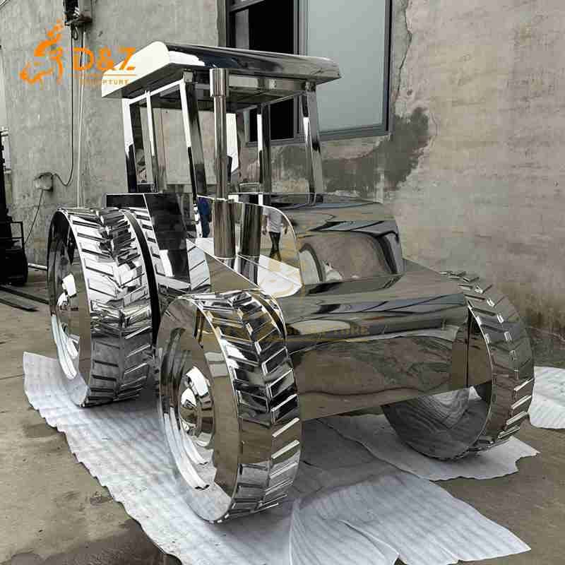 Large Metal Tractor Sculpture | Agriculture Car Art DZJ-437