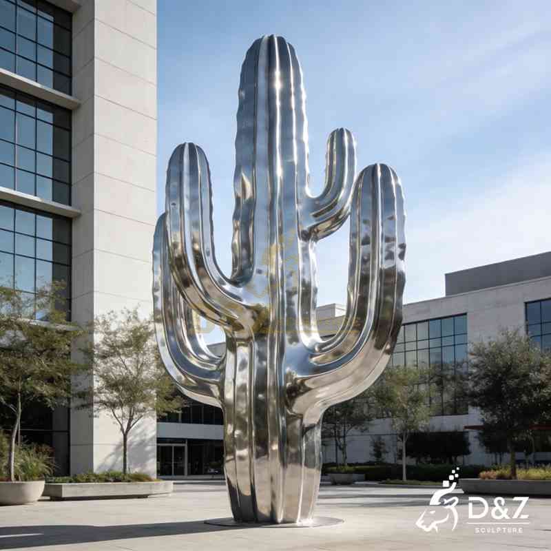 Large Outdoor Metal Cactus Sculpture for Sale DZJ-439