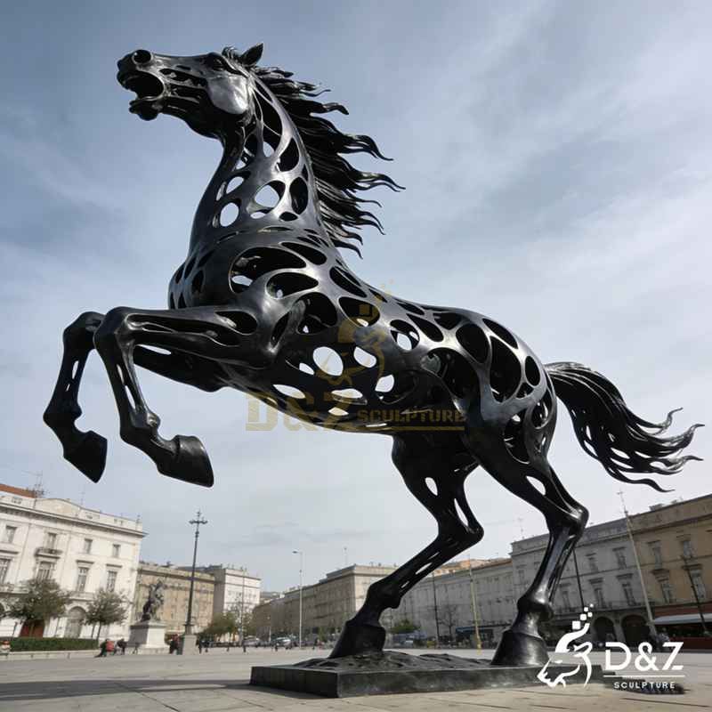 black horse sculpture