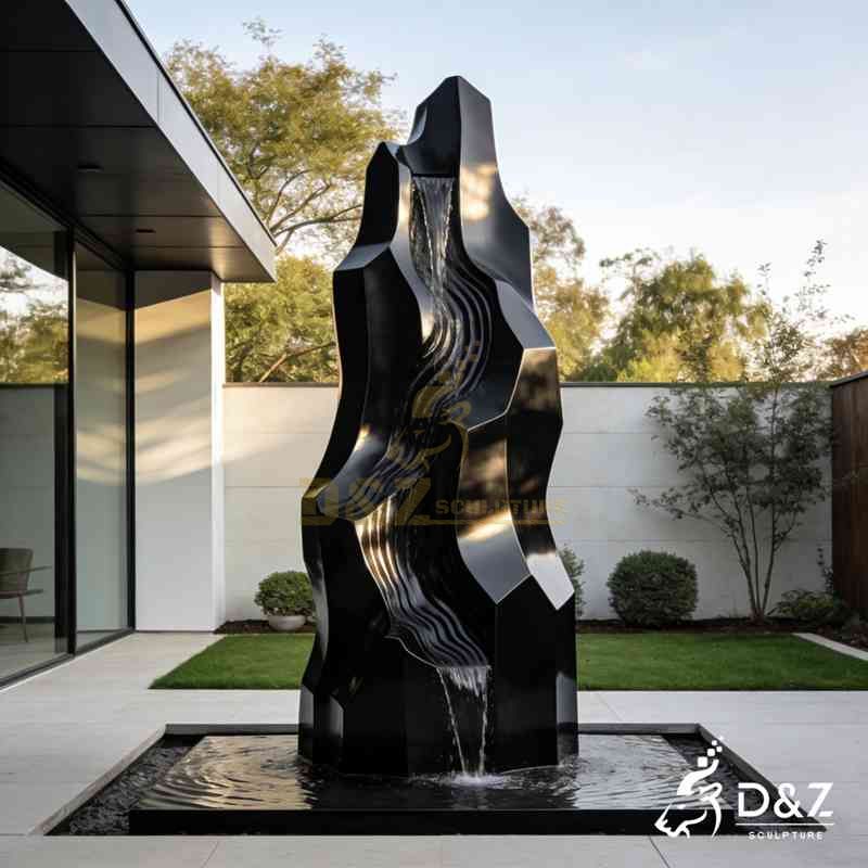 black modern fountain