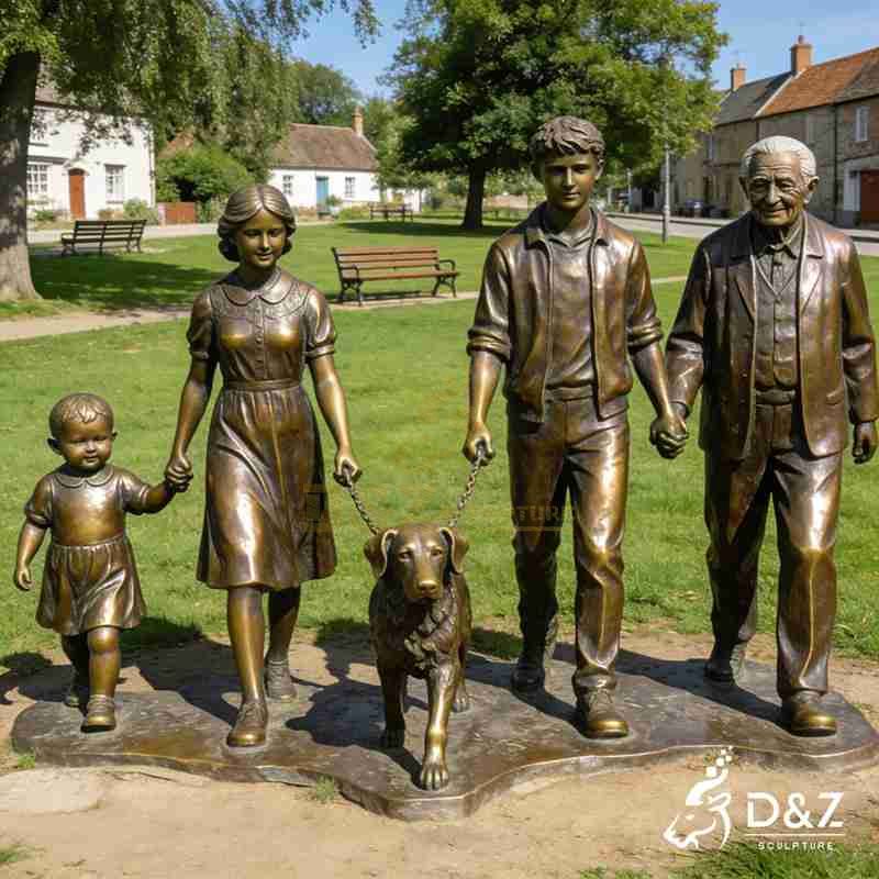 Bronze Modern Family Statue for Sale DZJ-450