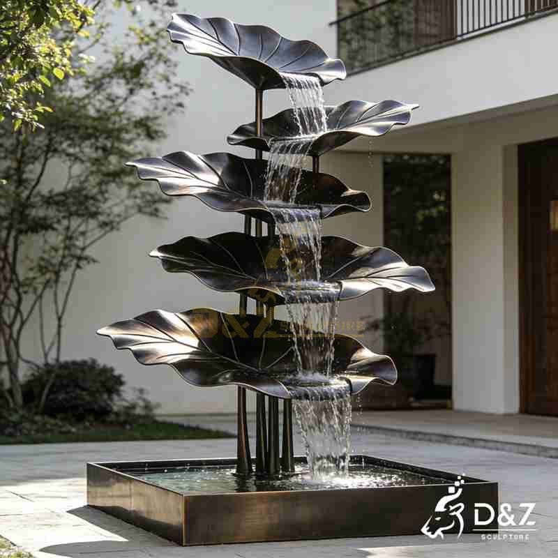 cascading leaf fountain