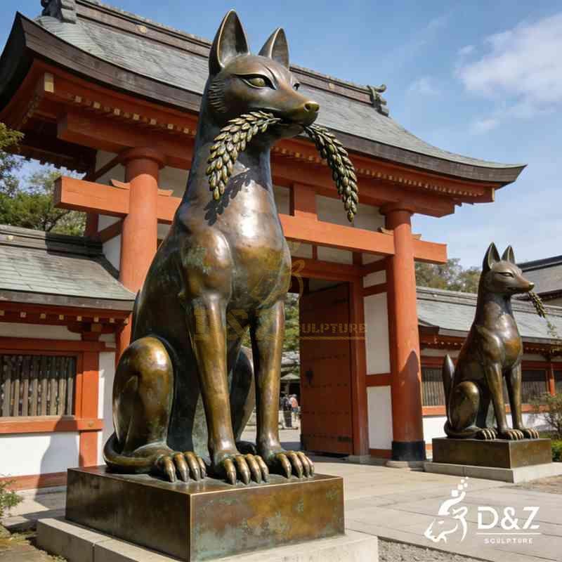 bronze fox statue
