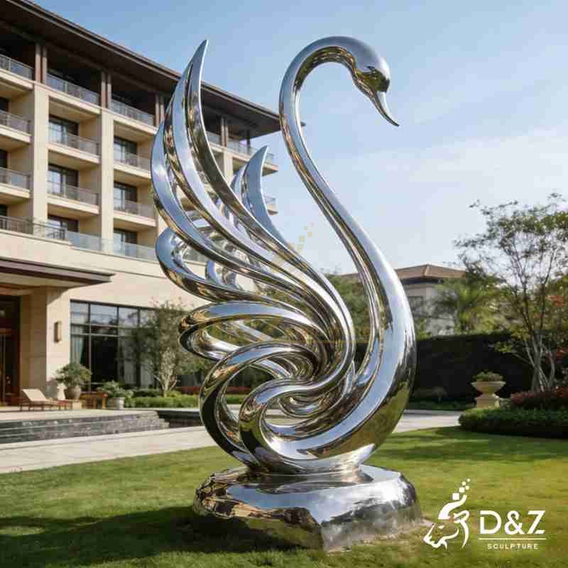 abstract swan sculpture