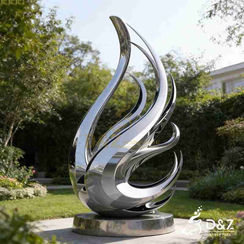metal swan sculpture