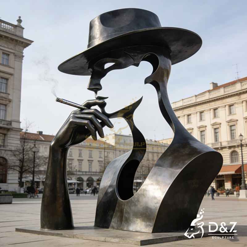 metal bust sculpture