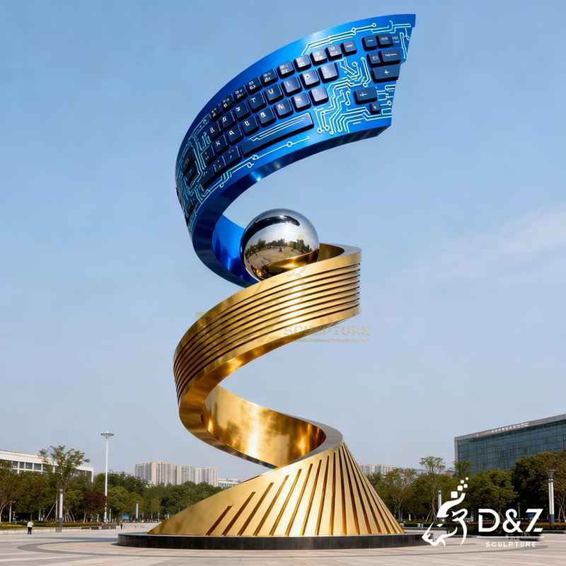 large modern metal sculpture