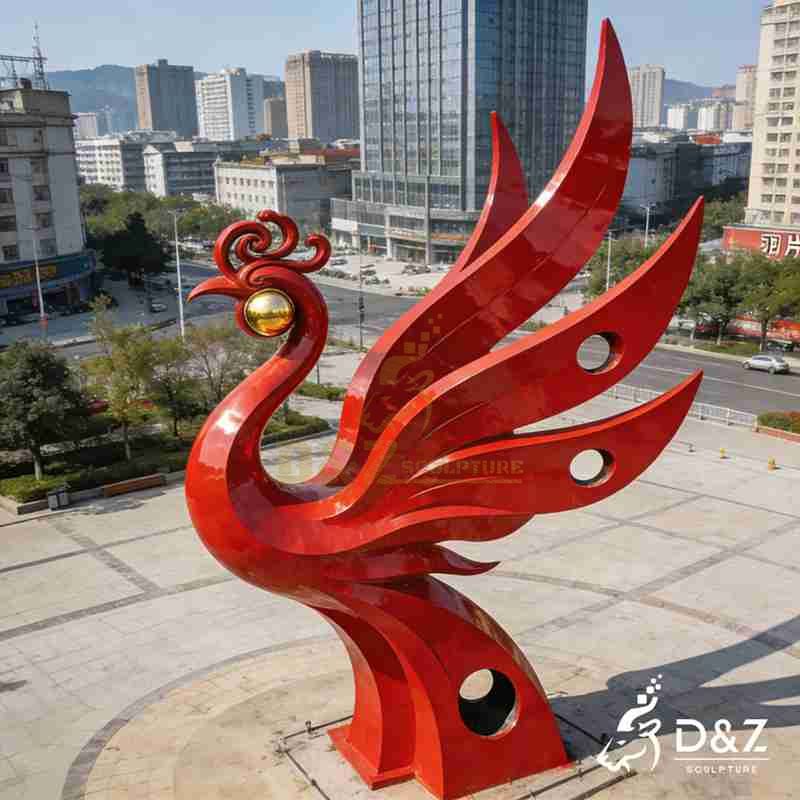 large phoenix sculpture