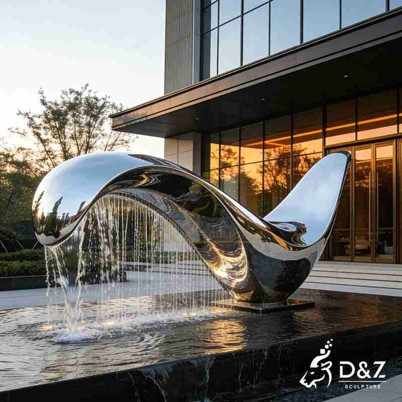 Large Modern Metal Wave Fountain for Garden DZJ-475