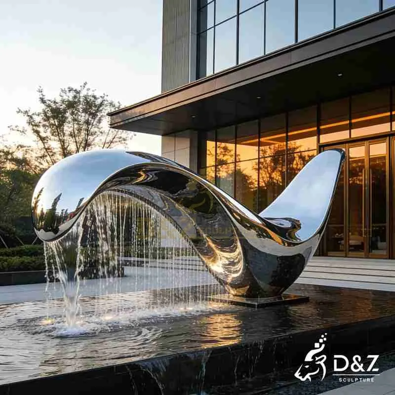 Large Modern Metal Wave Fountain for Garden DZJ-475
